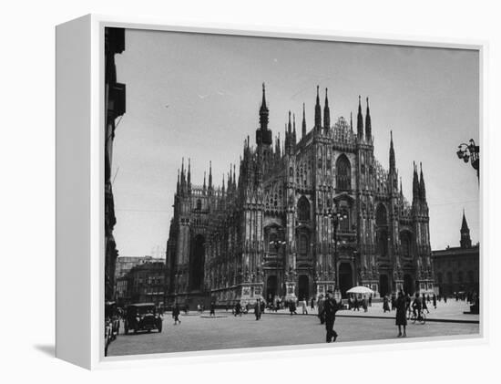 View of a Cathedral in the City of Milan-Carl Mydans-Framed Premier Image Canvas