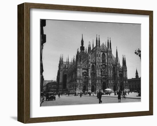 View of a Cathedral in the City of Milan-Carl Mydans-Framed Photographic Print