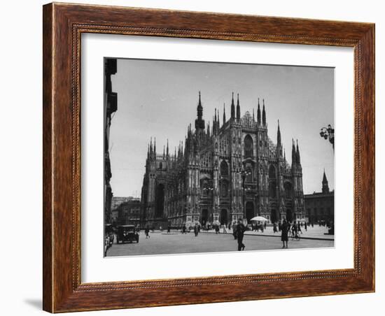 View of a Cathedral in the City of Milan-Carl Mydans-Framed Photographic Print