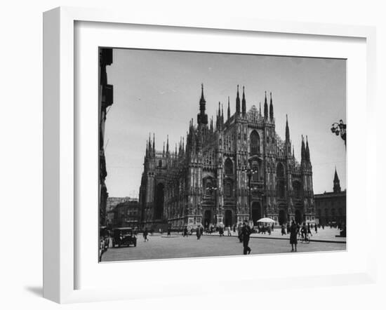View of a Cathedral in the City of Milan-Carl Mydans-Framed Photographic Print