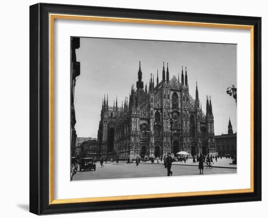 View of a Cathedral in the City of Milan-Carl Mydans-Framed Photographic Print