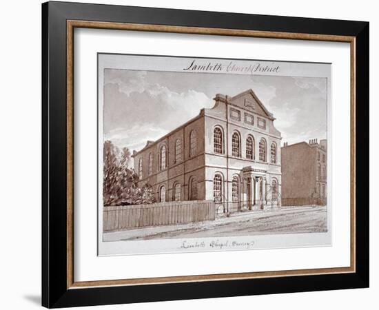View of a Chapel on York Road, Lambeth, London, 1828-John Buckler-Framed Giclee Print