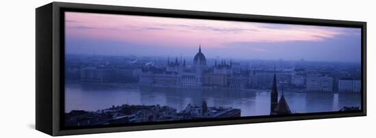 View of a City, Budapest, Hungary-null-Framed Premier Image Canvas