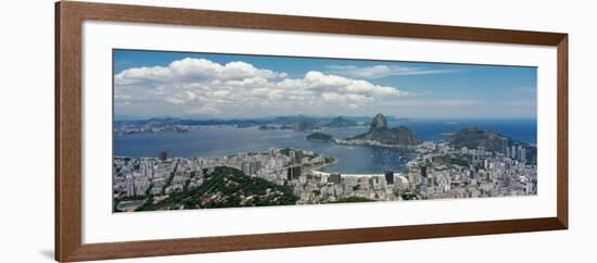 View of a City, Sugarloaf Mountain, Rio De Janeiro, Brazil-null-Framed Photographic Print