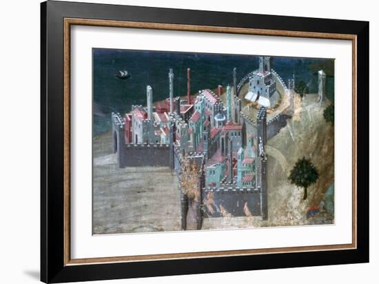 View of a Coastal City, C1300-1348-Ambrogio Lorenzetti-Framed Giclee Print