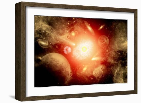 View of a Distant Part of the Galaxy-null-Framed Art Print