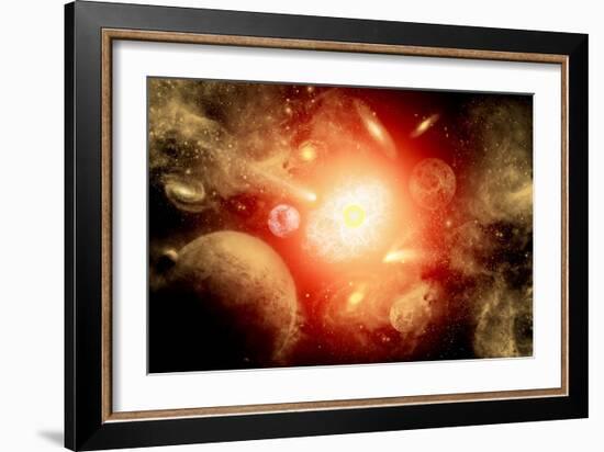 View of a Distant Part of the Galaxy-null-Framed Art Print