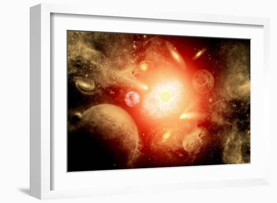 View of a Distant Part of the Galaxy-null-Framed Art Print