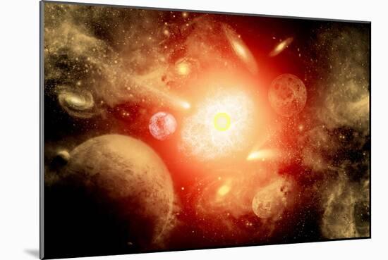 View of a Distant Part of the Galaxy-null-Mounted Art Print