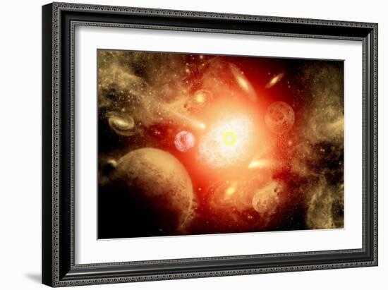 View of a Distant Part of the Galaxy-null-Framed Art Print