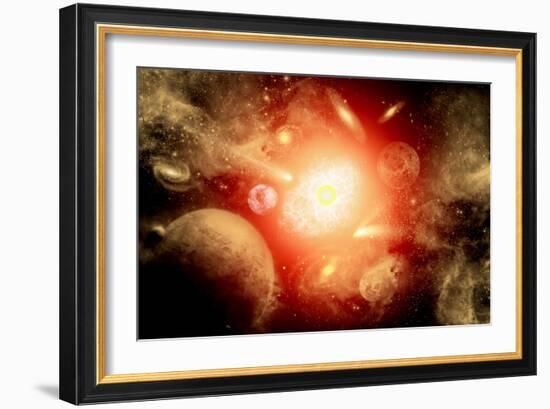 View of a Distant Part of the Galaxy-null-Framed Art Print