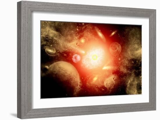 View of a Distant Part of the Galaxy-null-Framed Premium Giclee Print