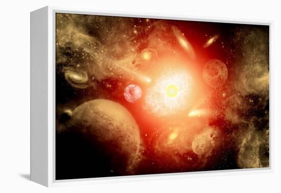 View of a Distant Part of the Galaxy-null-Framed Stretched Canvas