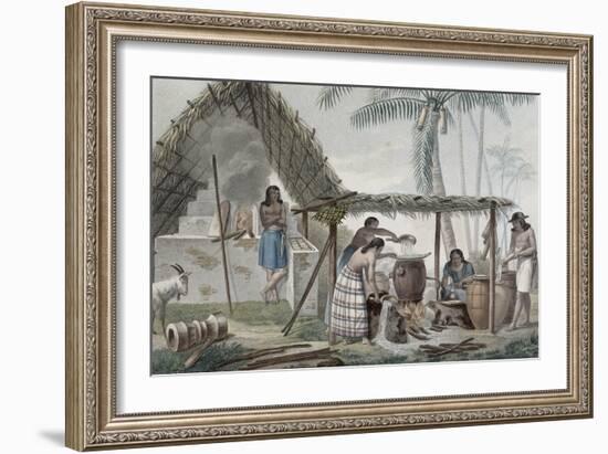 View of a Distillery on the Island of Guam, from 'Voyage Autour Du Monde Sur Les Corvettes De…-Alphonse Pellion-Framed Giclee Print