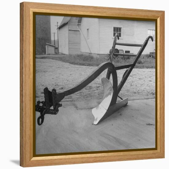 View of a Farmer's Plow-Wallace Kirkland-Framed Premier Image Canvas