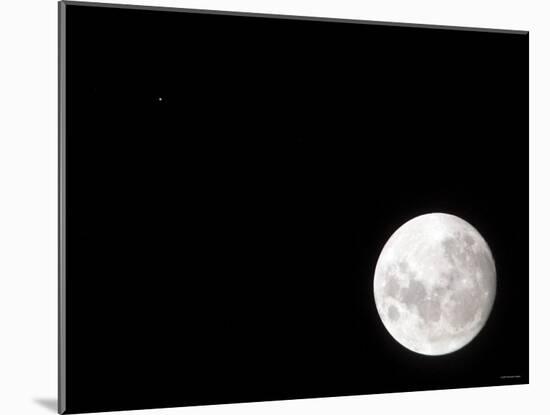 View of a Full Moon, Also Shows Mars, Which Appears as a Small Dot-Stocktrek Images-Mounted Photographic Print