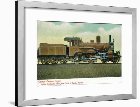 View of a German Express Engine Going from France to Russia-Lantern Press-Framed Art Print