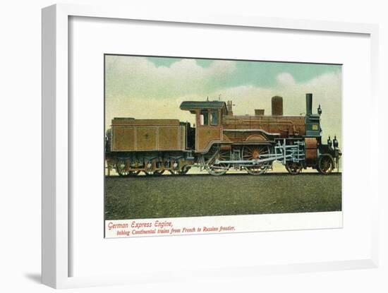 View of a German Express Engine Going from France to Russia-Lantern Press-Framed Art Print