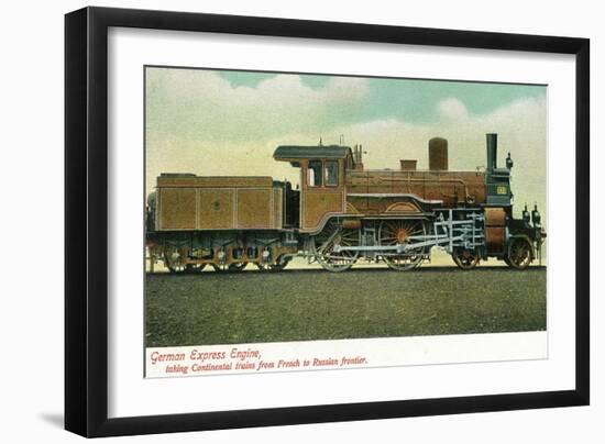 View of a German Express Engine Going from France to Russia-Lantern Press-Framed Art Print