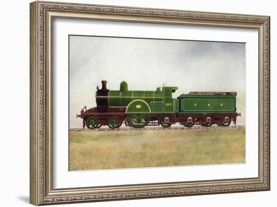 View of a Great Northern Railway Express Passenger Engine-Lantern Press-Framed Art Print