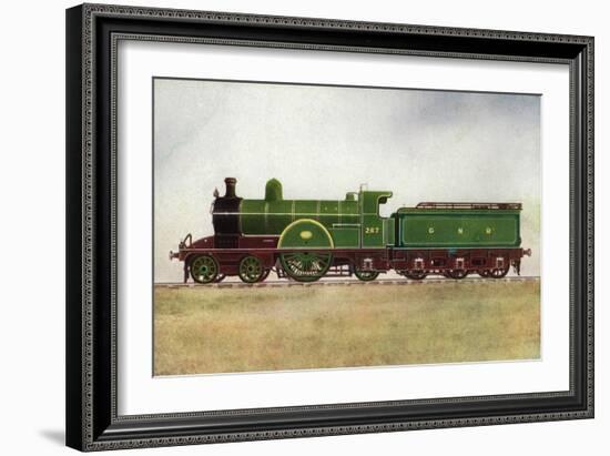 View of a Great Northern Railway Express Passenger Engine-Lantern Press-Framed Art Print