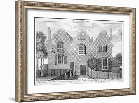 View of a House in Wells Street, Hackney, London, C1800-null-Framed Giclee Print