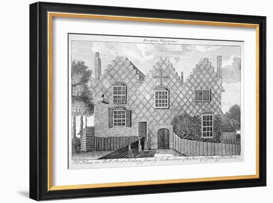 View of a House in Wells Street, Hackney, London, C1800-null-Framed Giclee Print