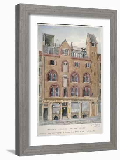 View of a House in West Smithfield Facing the Meat Market, City of London, 1871-Charles James Richardson-Framed Giclee Print