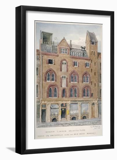 View of a House in West Smithfield Facing the Meat Market, City of London, 1871-Charles James Richardson-Framed Giclee Print