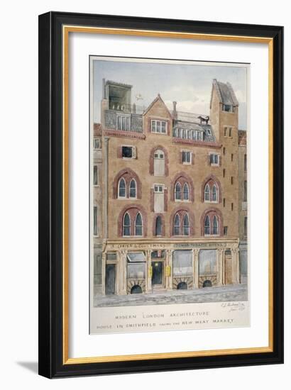 View of a House in West Smithfield Facing the Meat Market, City of London, 1871-Charles James Richardson-Framed Giclee Print