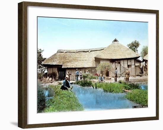 View of a Japanese Farm, C.1900-null-Framed Giclee Print