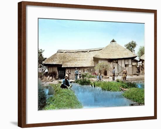 View of a Japanese Farm, C.1900-null-Framed Giclee Print