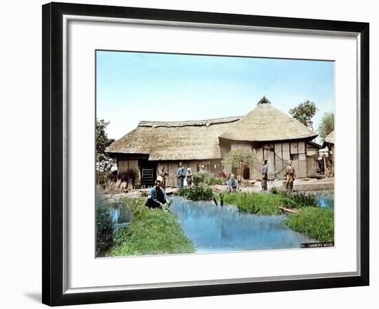 View of a Japanese Farm, C.1900-null-Framed Giclee Print