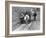 View of a Man Walking with a Cart Full of Wood-William Vandivert-Framed Photographic Print