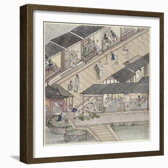 View of a Market in China-null-Framed Giclee Print