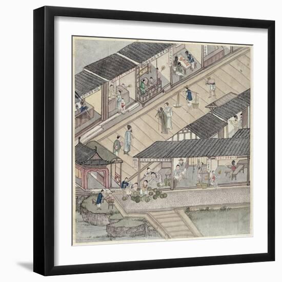 View of a Market in China-null-Framed Giclee Print