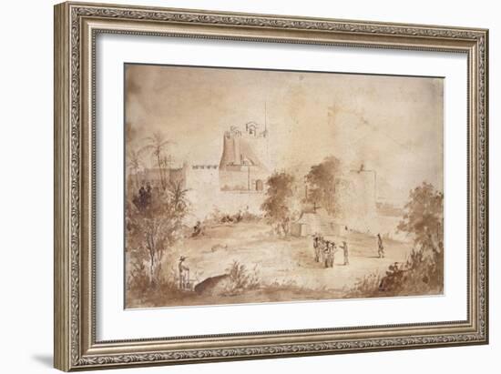 View of a Military Fortress-Camille Pissarro-Framed Giclee Print