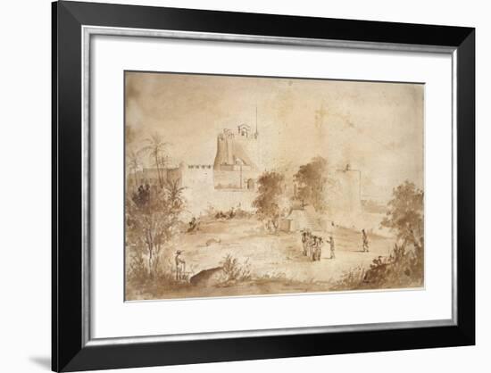 View of a Military Fortress-Camille Pissarro-Framed Giclee Print