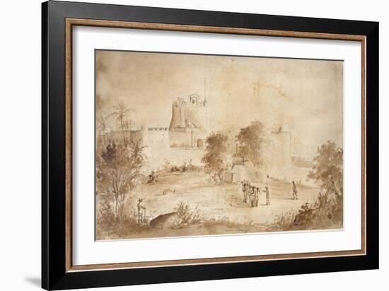 View of a Military Fortress-Camille Pissarro-Framed Giclee Print