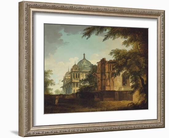 View of a Mosque at Mounheer (Maner)-William Hodges-Framed Giclee Print