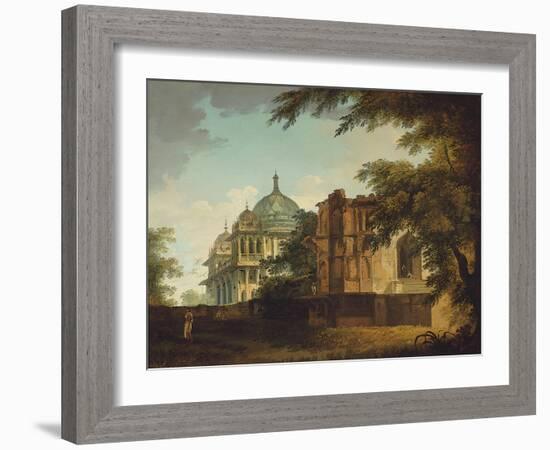 View of a Mosque at Mounheer (Maner)-William Hodges-Framed Giclee Print