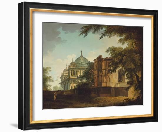 View of a Mosque at Mounheer (Maner)-William Hodges-Framed Giclee Print