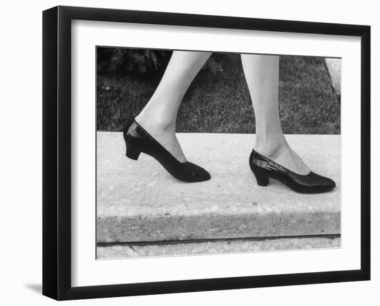 View of a New Type of Woman's Shoe-Yale Joel-Framed Photographic Print