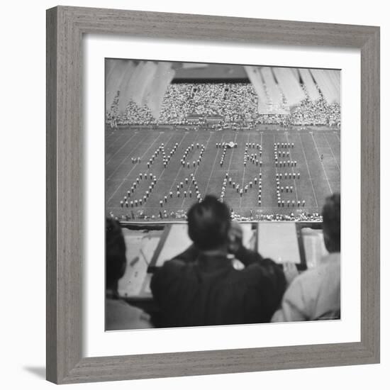 View of a Notre Dame Football Game-Mark Kauffman-Framed Photographic Print