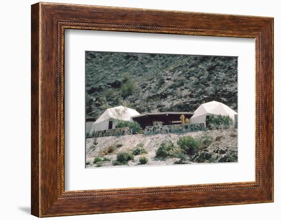 View of a Pair of Connected, Geodesic Domes with a Patio (Built by John Hardaways)-John Dominis-Framed Photographic Print