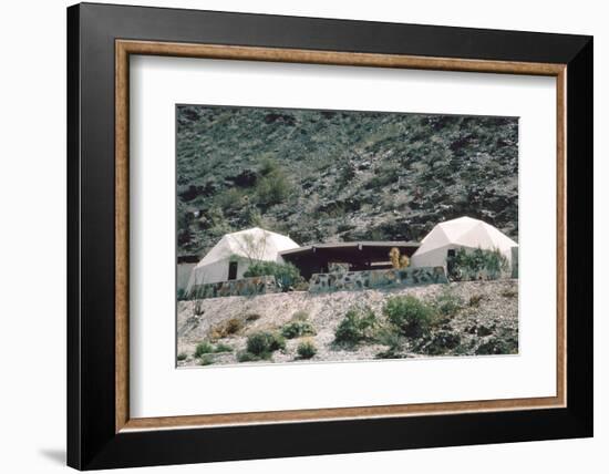 View of a Pair of Connected, Geodesic Domes with a Patio (Built by John Hardaways)-John Dominis-Framed Photographic Print