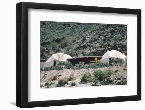 View of a Pair of Connected, Geodesic Domes with a Patio (Built by John Hardaways)-John Dominis-Framed Photographic Print