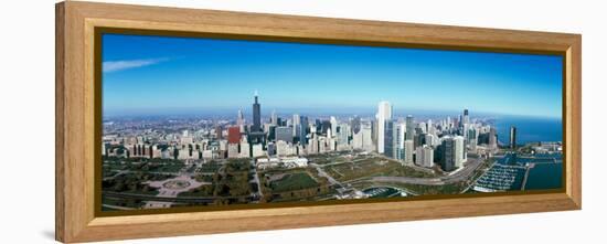 View of a Park in a City, Millennium Park, Lake Michigan, Chicago, Cook County, Illinois, USA-null-Framed Premier Image Canvas