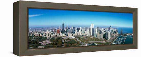 View of a Park in a City, Millennium Park, Lake Michigan, Chicago, Cook County, Illinois, USA-null-Framed Premier Image Canvas