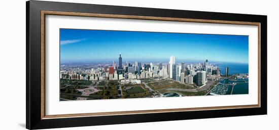 View of a Park in a City, Millennium Park, Lake Michigan, Chicago, Cook County, Illinois, USA-null-Framed Photographic Print